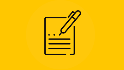 icône d'un bloc-note avec stylo