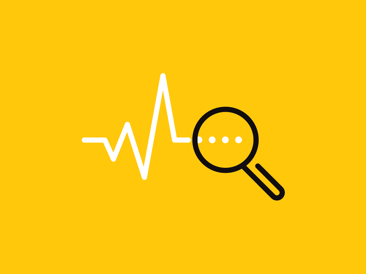 Lentille qui agrandit une partie du graphique sur un fond jaune.